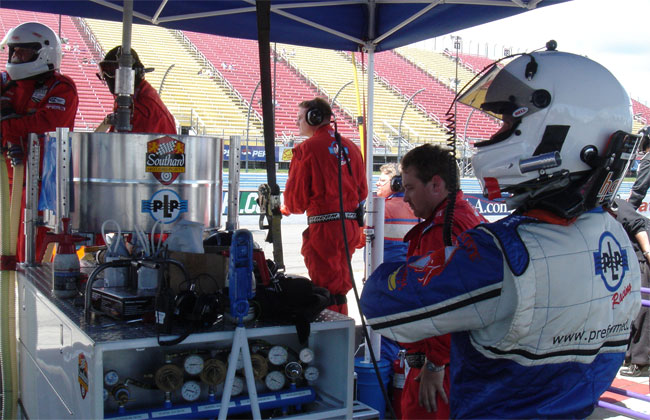 Randy waits to get in the car at Watkins Glen 6 hour 2007